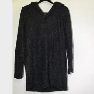 long knitted sweater